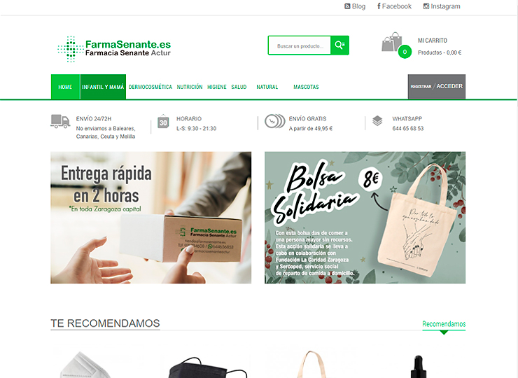 E-commerce - Farmacia Senante Actur