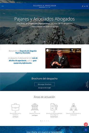 Diseño web corporativa - Pajares y Asociados Abogados